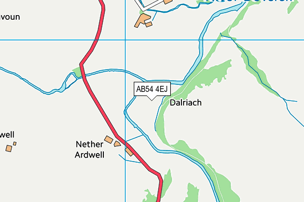 AB54 4EJ map - OS VectorMap District (Ordnance Survey)