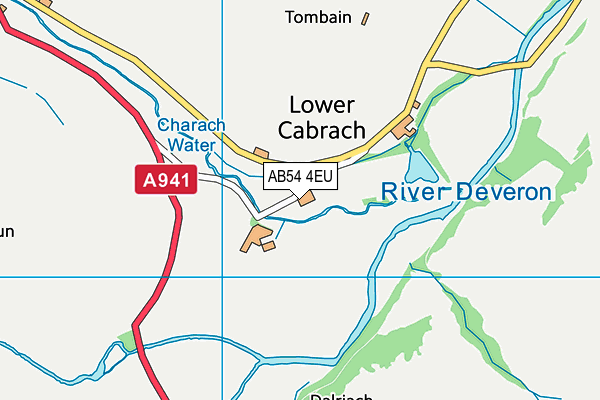 AB54 4EU map - OS VectorMap District (Ordnance Survey)