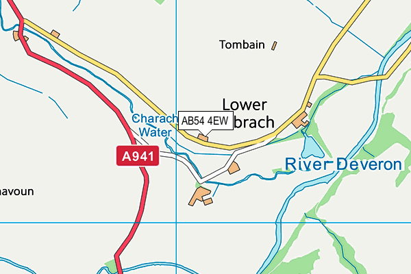 AB54 4EW map - OS VectorMap District (Ordnance Survey)