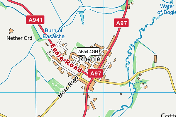 AB54 4GH map - OS VectorMap District (Ordnance Survey)