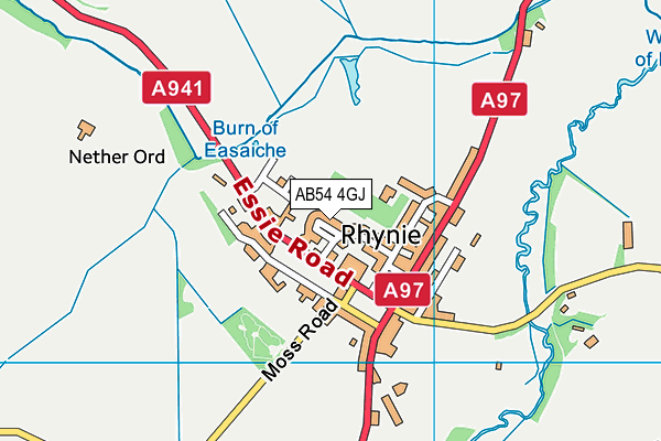 AB54 4GJ map - OS VectorMap District (Ordnance Survey) AB54 4GJ map - OS VectorMap District (Ordnance Survey)
