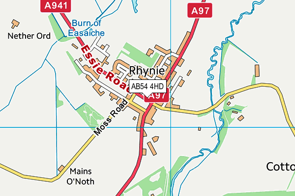 AB54 4HD map - OS VectorMap District (Ordnance Survey)