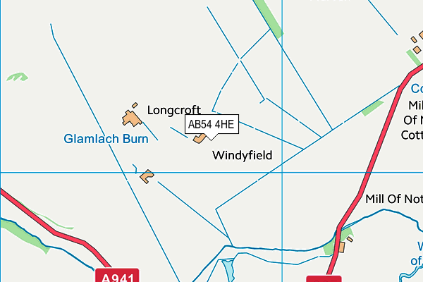 AB54 4HE map - OS VectorMap District (Ordnance Survey)