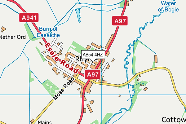 AB54 4HZ map - OS VectorMap District (Ordnance Survey) AB54 4HZ map - OS VectorMap District (Ordnance Survey)