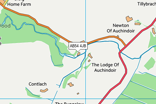AB54 4JB map - OS VectorMap District (Ordnance Survey)