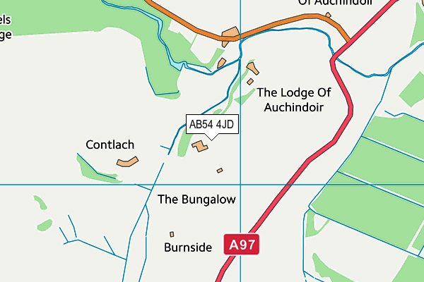 AB54 4JD map - OS VectorMap District (Ordnance Survey)