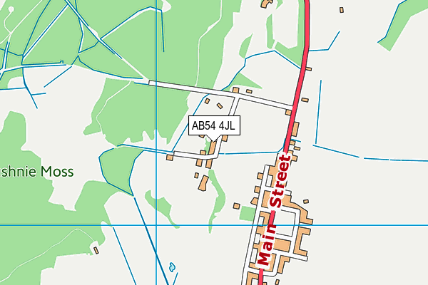 AB54 4JL map - OS VectorMap District (Ordnance Survey) AB54 4JL map - OS VectorMap District (Ordnance Survey)