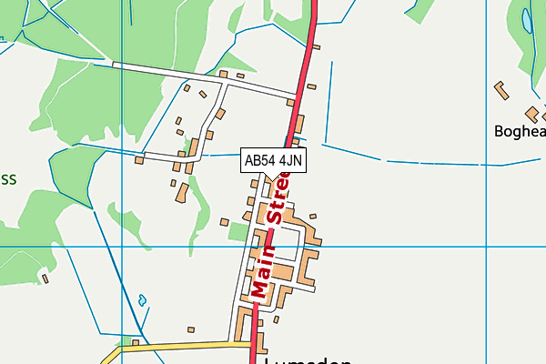 AB54 4JN map - OS VectorMap District (Ordnance Survey)
