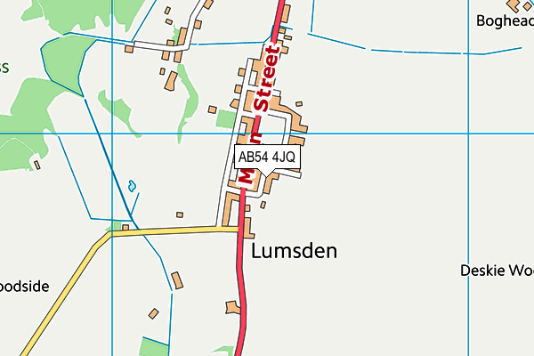 AB54 4JQ map - OS VectorMap District (Ordnance Survey)