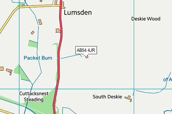 AB54 4JR map - OS VectorMap District (Ordnance Survey)