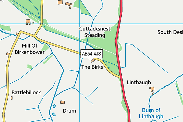 AB54 4JS map - OS VectorMap District (Ordnance Survey)