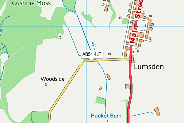 AB54 4JT map - OS VectorMap District (Ordnance Survey)