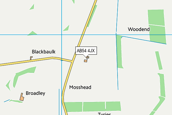 AB54 4JX map - OS VectorMap District (Ordnance Survey) AB54 4JX map - OS VectorMap District (Ordnance Survey)