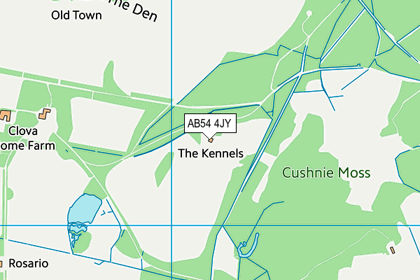 AB54 4JY map - OS VectorMap District (Ordnance Survey)