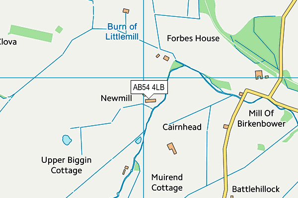 AB54 4LB map - OS VectorMap District (Ordnance Survey)