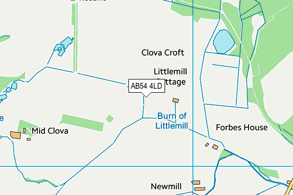 AB54 4LD map - OS VectorMap District (Ordnance Survey)