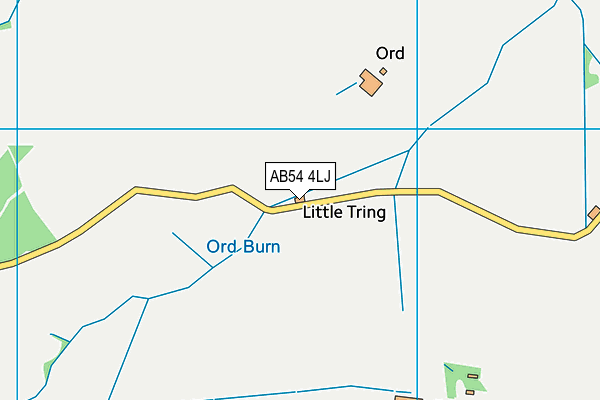 AB54 4LJ map - OS VectorMap District (Ordnance Survey)