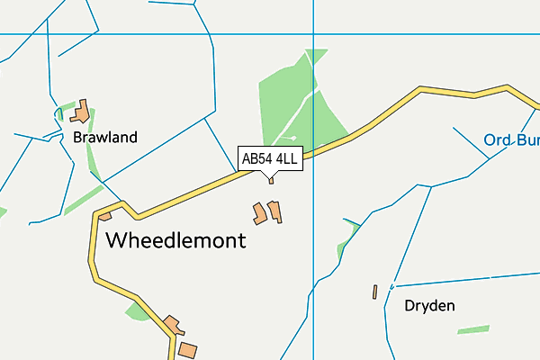 AB54 4LL map - OS VectorMap District (Ordnance Survey)