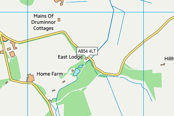 AB54 4LT map - OS VectorMap District (Ordnance Survey)