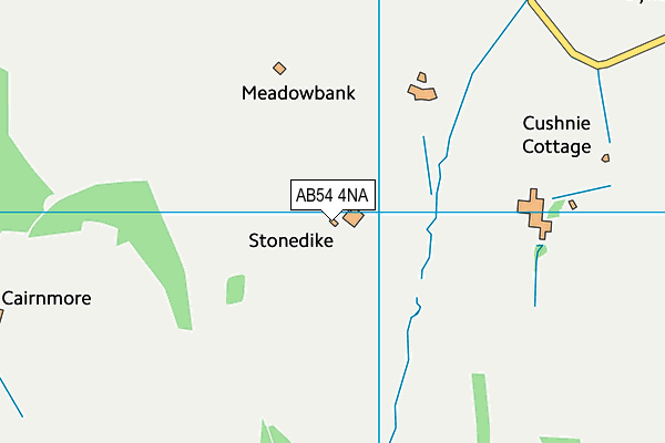 AB54 4NA map - OS VectorMap District (Ordnance Survey)