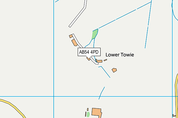 AB54 4PD map - OS VectorMap District (Ordnance Survey)