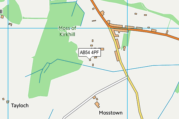 AB54 4PF map - OS VectorMap District (Ordnance Survey)