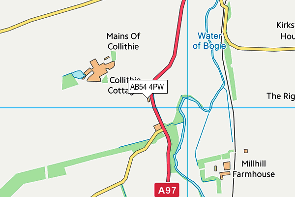 AB54 4PW map - OS VectorMap District (Ordnance Survey) AB54 4PW map - OS VectorMap District (Ordnance Survey)