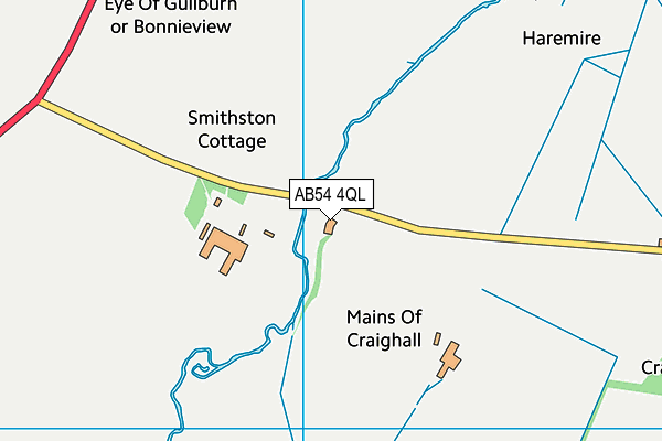 AB54 4QL map - OS VectorMap District (Ordnance Survey)