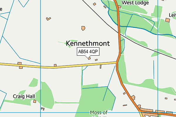 AB54 4QP map - OS VectorMap District (Ordnance Survey)