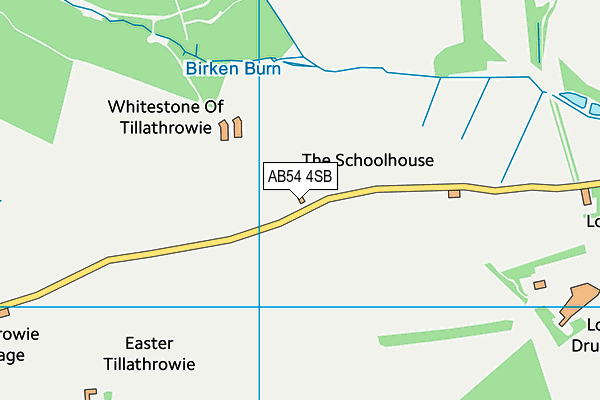 AB54 4SB map - OS VectorMap District (Ordnance Survey)