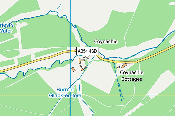 AB54 4SD map - OS VectorMap District (Ordnance Survey)