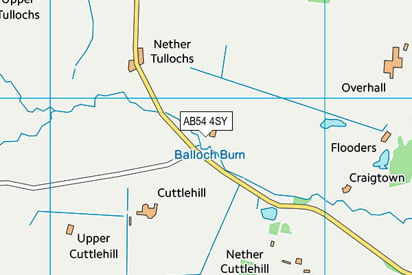 AB54 4SY map - OS VectorMap District (Ordnance Survey)