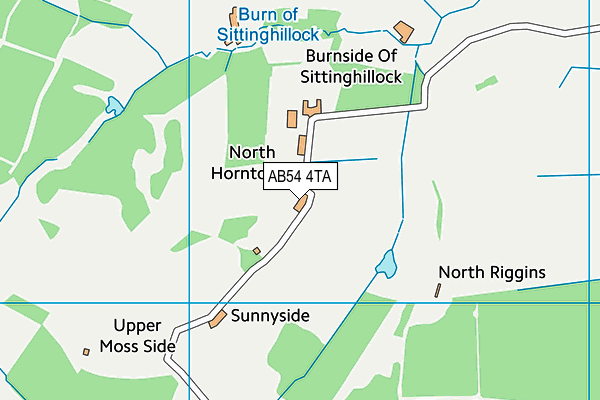 AB54 4TA map - OS VectorMap District (Ordnance Survey)