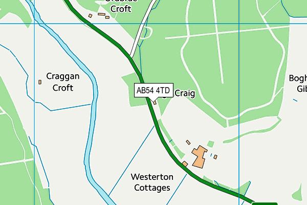 AB54 4TD map - OS VectorMap District (Ordnance Survey)
