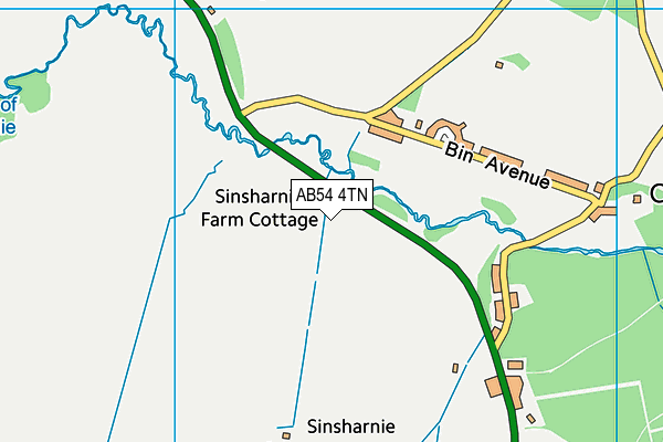 AB54 4TN map - OS VectorMap District (Ordnance Survey) AB54 4TN map - OS VectorMap District (Ordnance Survey)