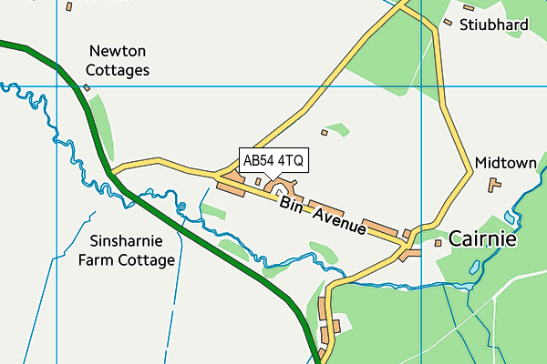 AB54 4TQ map - OS VectorMap District (Ordnance Survey) AB54 4TQ map - OS VectorMap District (Ordnance Survey)