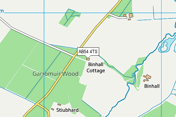 AB54 4TS map - OS VectorMap District (Ordnance Survey)
