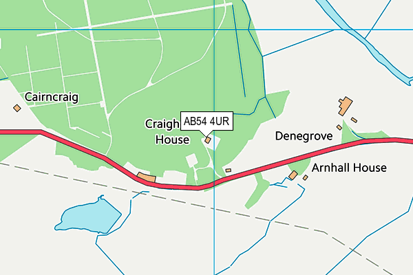 AB54 4UR map - OS VectorMap District (Ordnance Survey)
