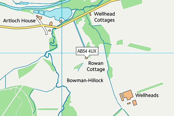 AB54 4UX map - OS VectorMap District (Ordnance Survey)
