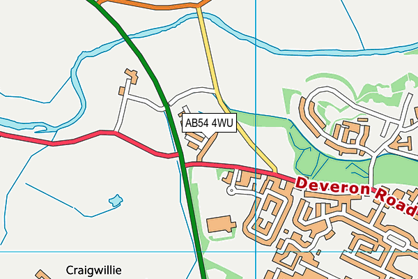 AB54 4WU map - OS VectorMap District (Ordnance Survey) AB54 4WU map - OS VectorMap District (Ordnance Survey)