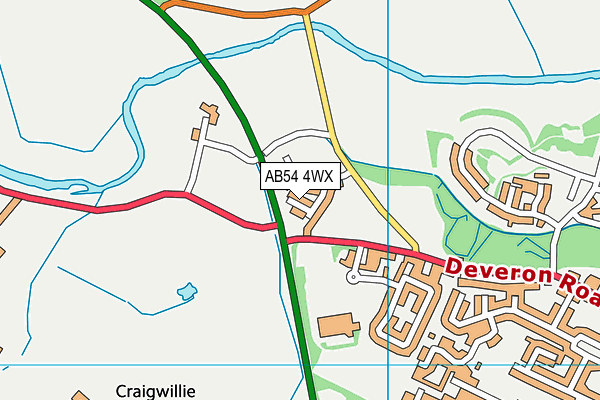 AB54 4WX map - OS VectorMap District (Ordnance Survey) AB54 4WX map - OS VectorMap District (Ordnance Survey)
