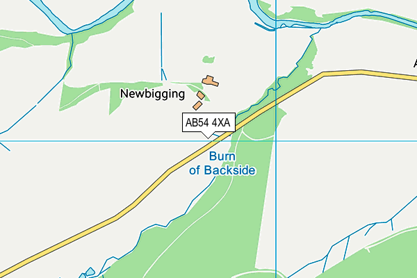 AB54 4XA map - OS VectorMap District (Ordnance Survey) AB54 4XA map - OS VectorMap District (Ordnance Survey)