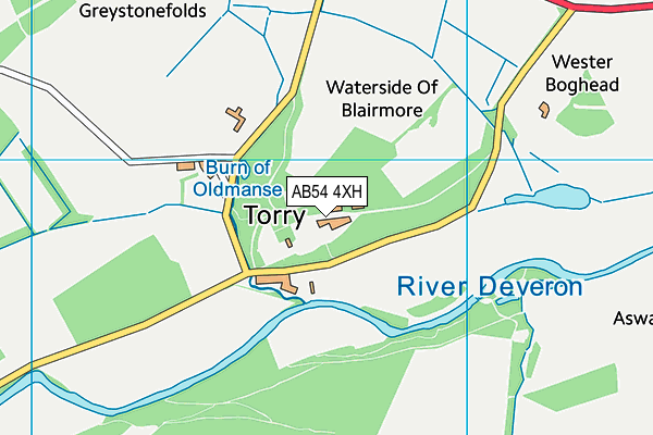 AB54 4XH map - OS VectorMap District (Ordnance Survey) AB54 4XH map - OS VectorMap District (Ordnance Survey)