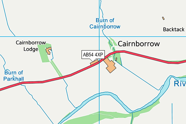 AB54 4XP map - OS VectorMap District (Ordnance Survey)