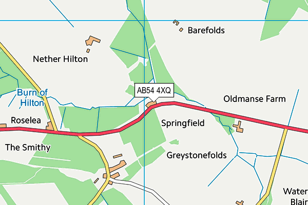 AB54 4XQ map - OS VectorMap District (Ordnance Survey) AB54 4XQ map - OS VectorMap District (Ordnance Survey)