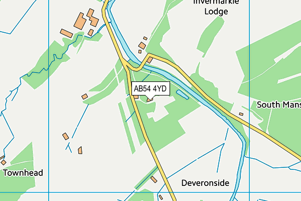 AB54 4YD map - OS VectorMap District (Ordnance Survey)