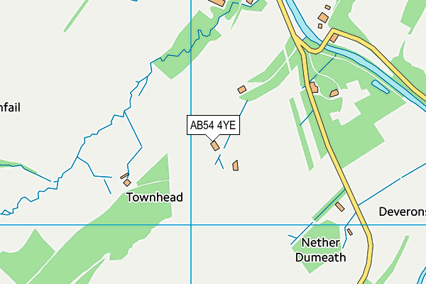 AB54 4YE map - OS VectorMap District (Ordnance Survey) AB54 4YE map - OS VectorMap District (Ordnance Survey)