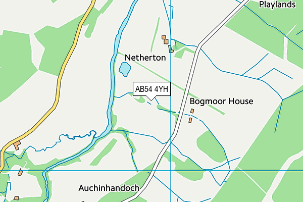 AB54 4YH map - OS VectorMap District (Ordnance Survey)