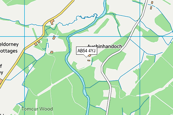 AB54 4YJ map - OS VectorMap District (Ordnance Survey)