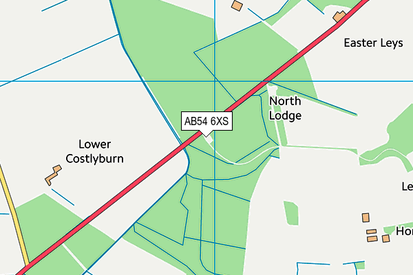 AB54 6XS map - OS VectorMap District (Ordnance Survey) AB54 6XS map - OS VectorMap District (Ordnance Survey)